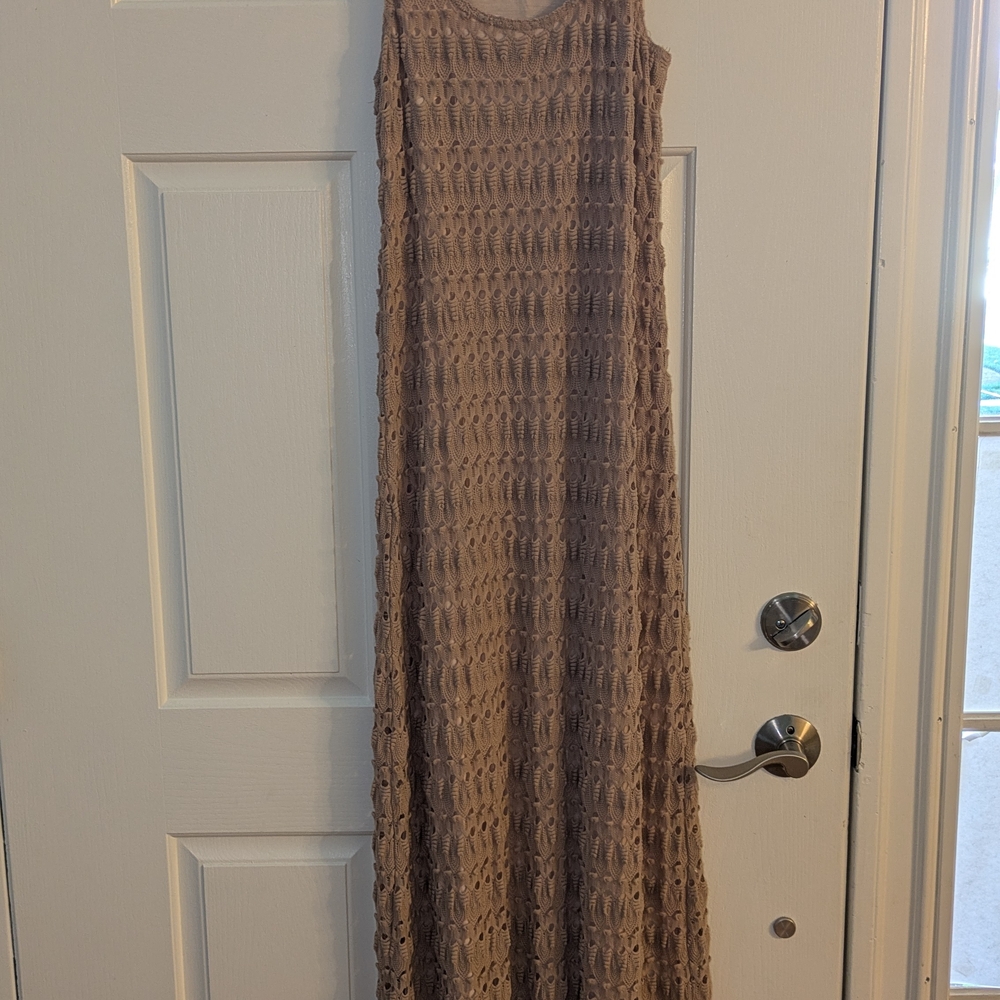 Sanctuary Textured Brown Maxi Dress